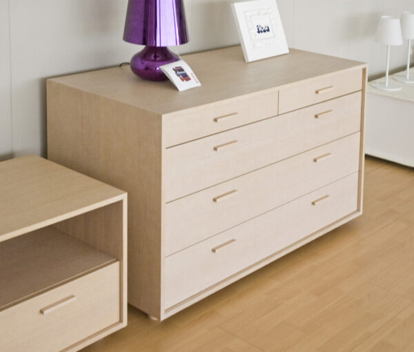 Comò Flou serie Mono in rovere