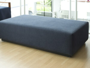 Pouf Flou mod. Box tessuto Ande blu
