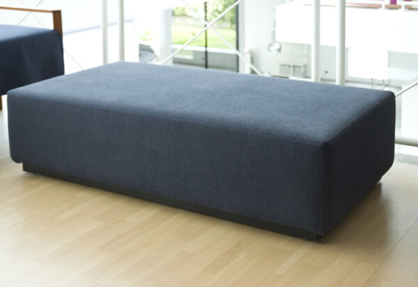 Pouf Flou mod. Box tessuto Ande blu