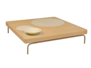 Tavolino Giorgetti Camaleo acero e corian