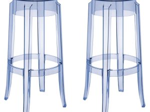 Sgabello Kartell Charles Ghost Medio Azzurro