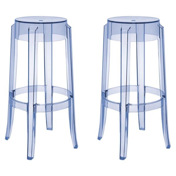 Sgabello Kartell Charles Ghost Medio Azzurro