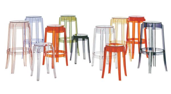 Sgabello Kartell Charles Ghost Medio Rosso - immagine 2