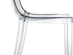 Sedia Kartell Hi-cut Cristallo e Rosso trasparente