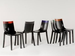 Sedia Kartell Hi-cut Nero e Arancio