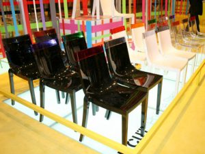Sedia Kartell Hi-cut Nero e Cristallo