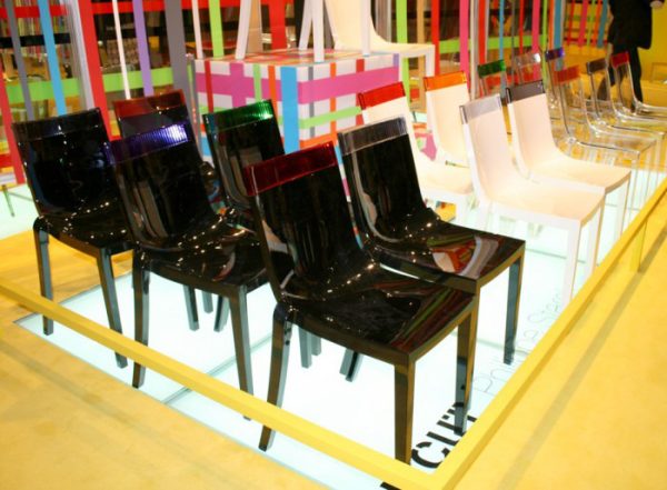 Sedia Kartell Hi-cut Nero e Cristallo