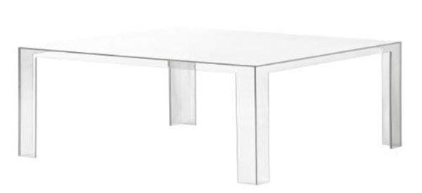 Tavolino basso Kartell Invisible Table quadrato Cristallo
