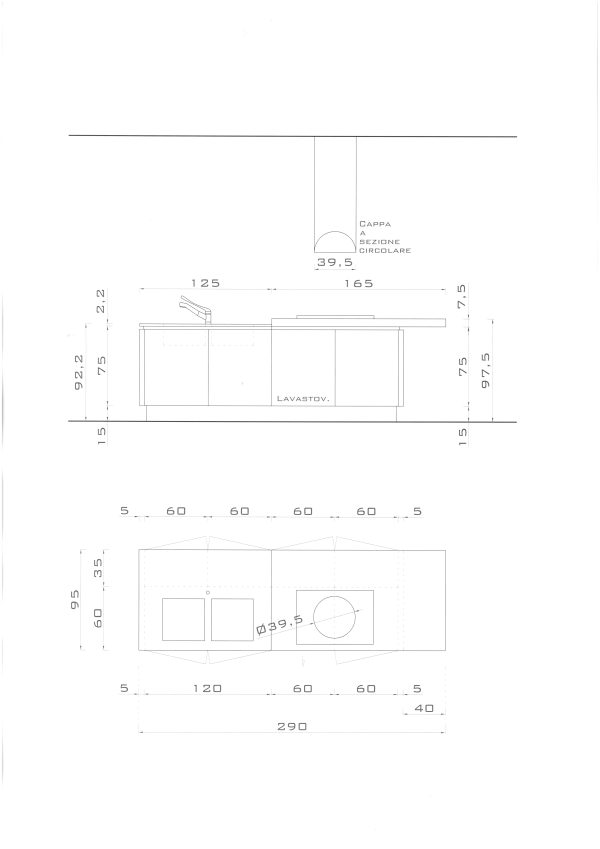 Composizione cucina ad isola Euromobil Filo Tabula - immagine 10