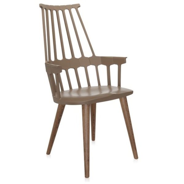 Poltroncina Kartell Comback Nocciola e Rovere