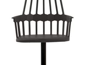 Poltroncina Kartell Comback Girevole Nero