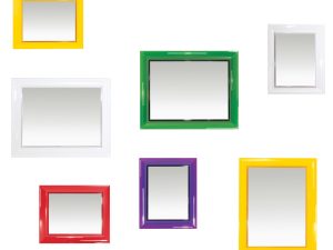 Specchio Kartell Francois Ghost Grande Giallo Trasparente