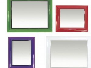 Specchio Kartell Francois Ghost Piccolo Rosso Trasparente