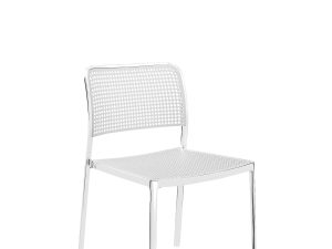 Set di n. 4 sedie Kartell Audrey Alluminio Lucido e Bianco