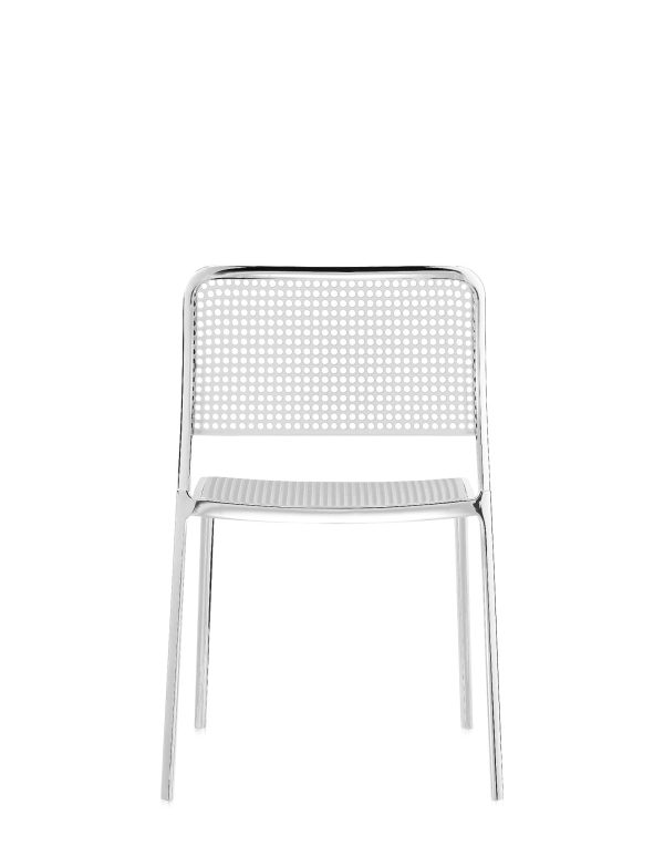 Set di n. 4 sedie Kartell Audrey Alluminio Lucido e Bianco - immagine 2
